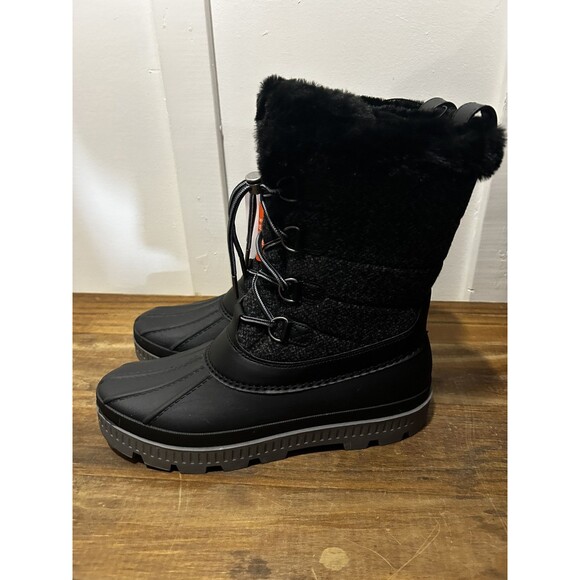 Ozark Trail Women’s Black Lace Up Snow Boots Memory Foam Skid Resistant Size 7 - Picture 3 of 5